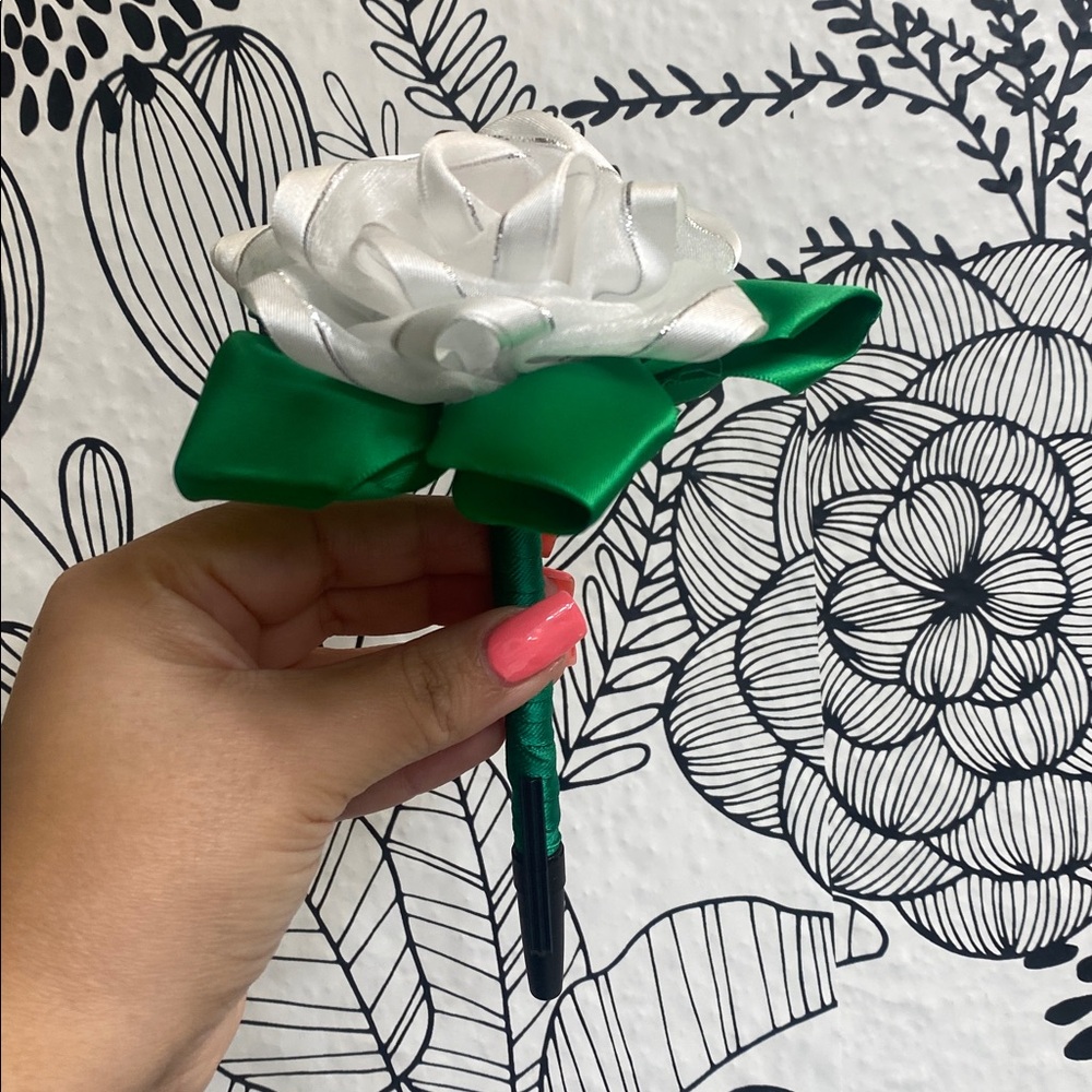 Hand Crafted Satin Rose Pen - Picture 9 of 10